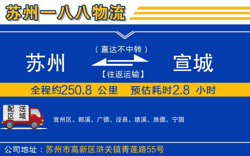 蘇州到宣城貨運專線