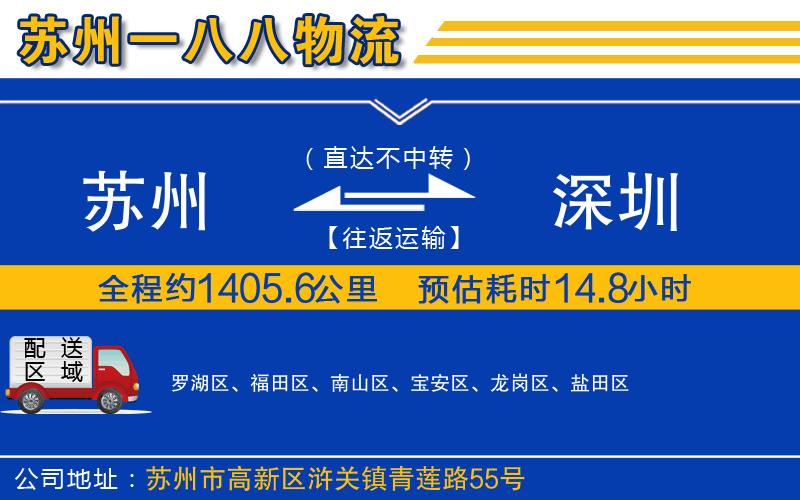 蘇州到深圳物流專線